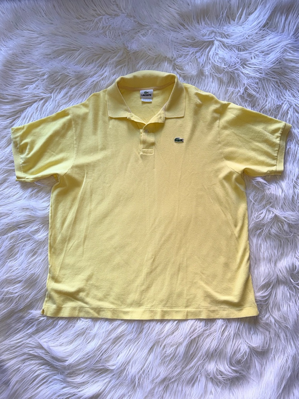 Lacoste Men’s 7(XXL) Pastel Yellow Classic Fit Polo